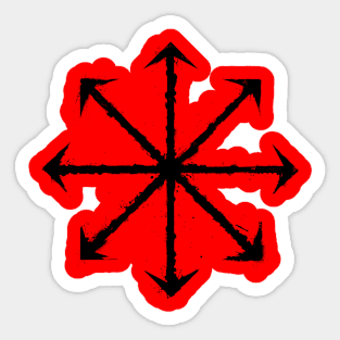 Chaos Star Symbol - Black Sticker